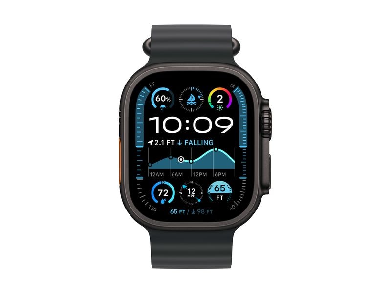 Apple Ocean Band 49 mm Schwarz/Grau Dehnbares Armband zu Apple Watch Ultra