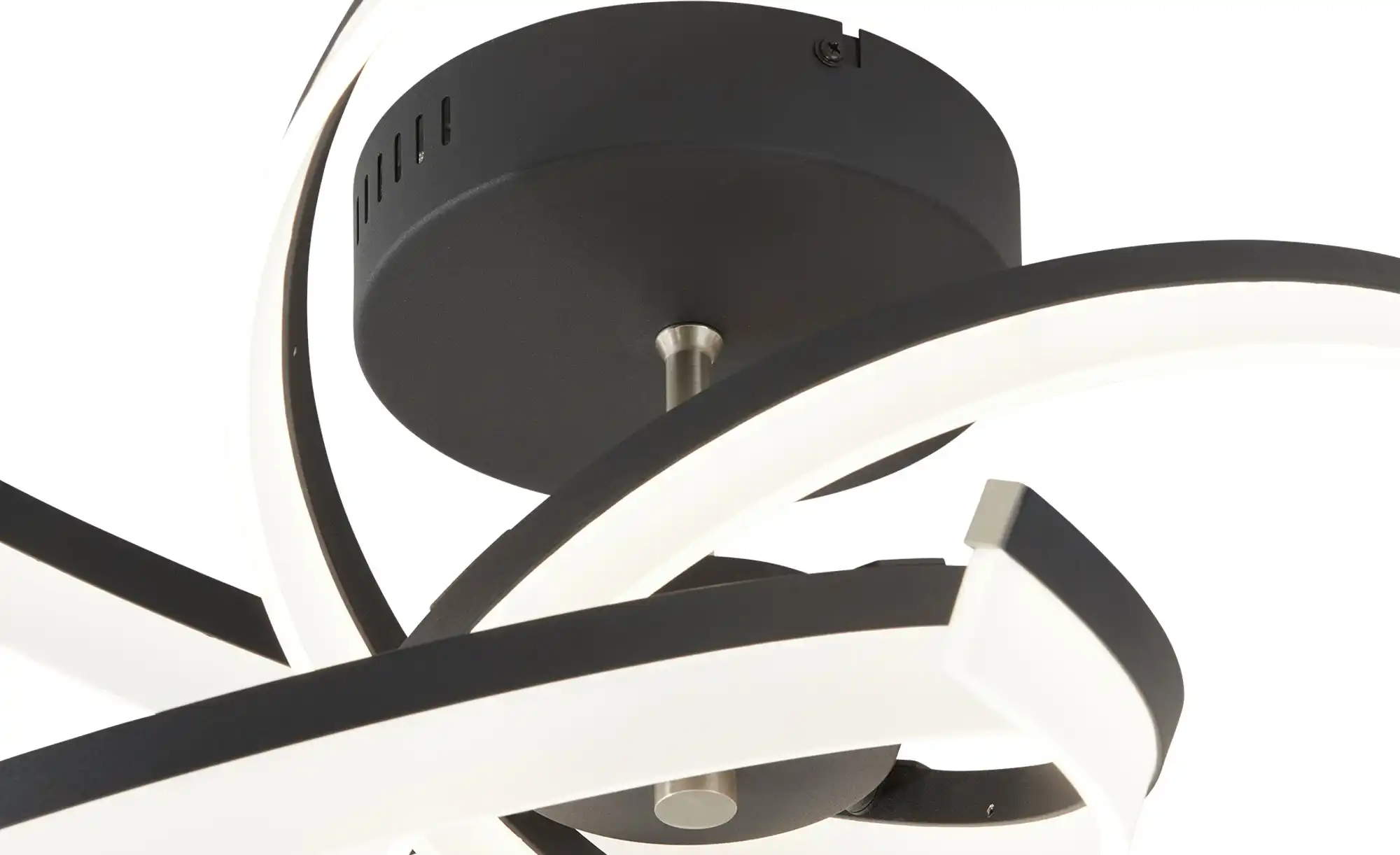 Fischer-Honsel LED-Deckenleuchte, sandschwarz mit Fernbedienung
