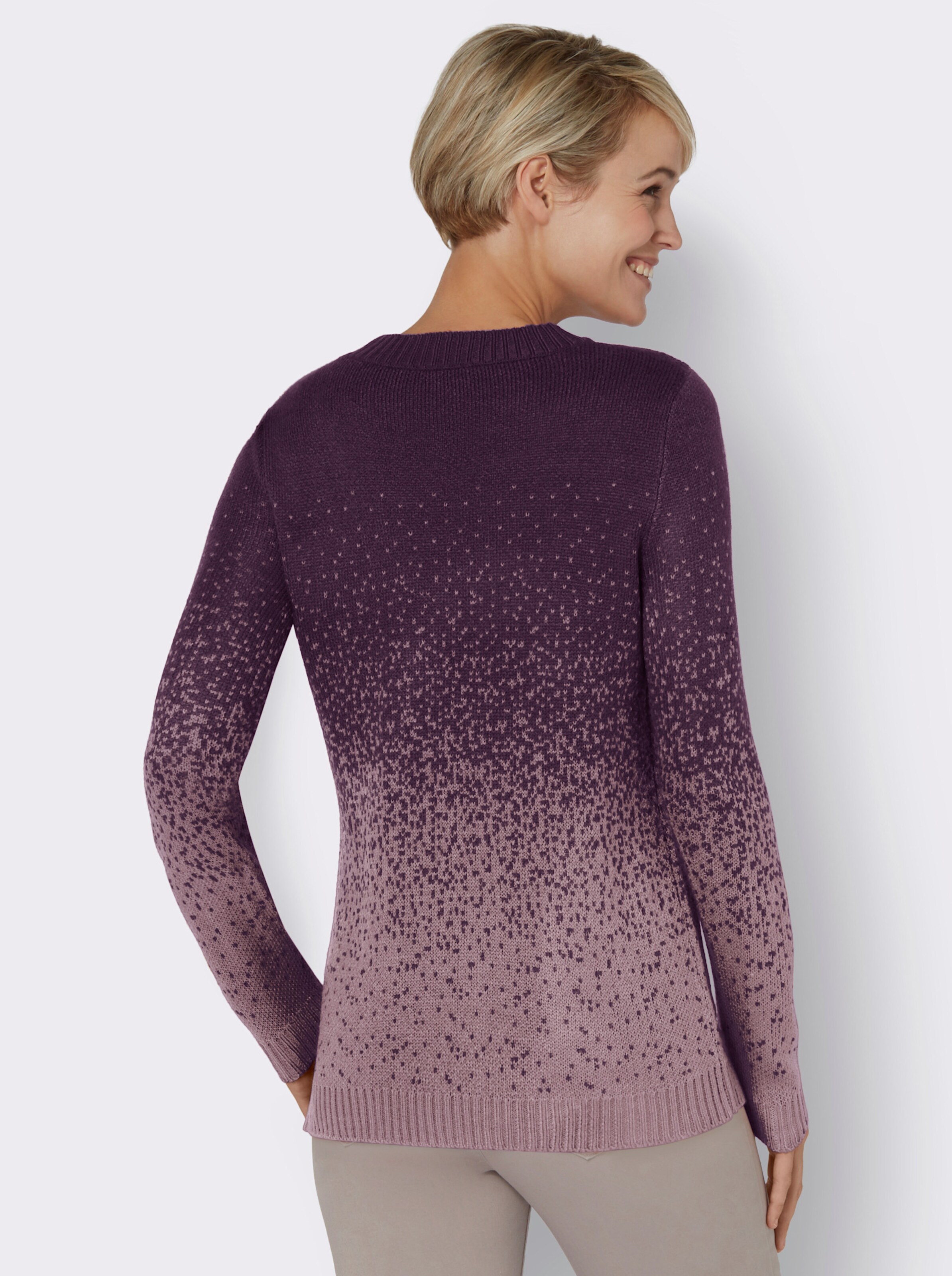 Jacquardpullover aus Jacquard-Strick