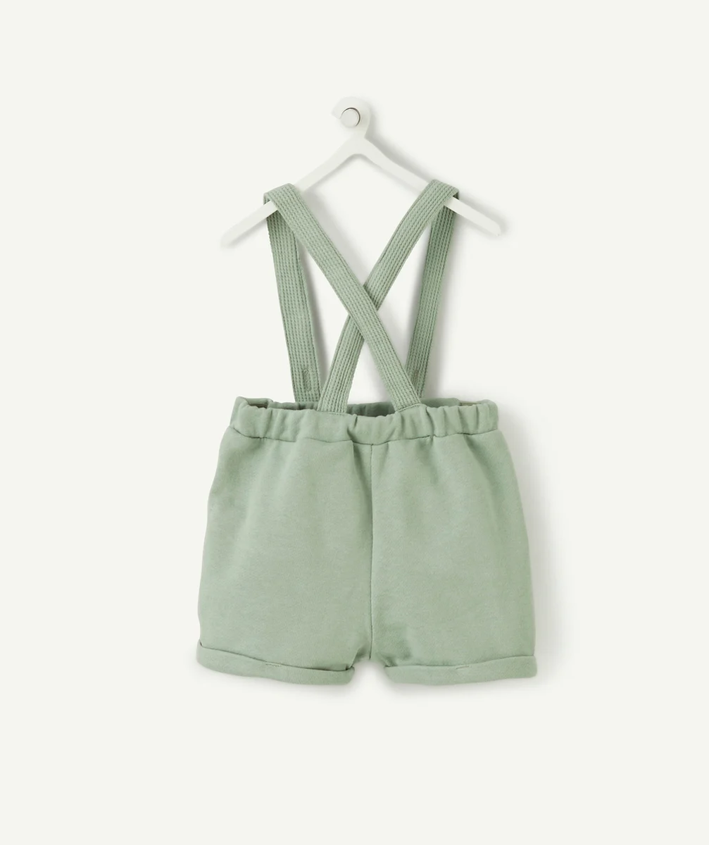 LA SALOPETTE SHORT VERTE EN MOLLETON