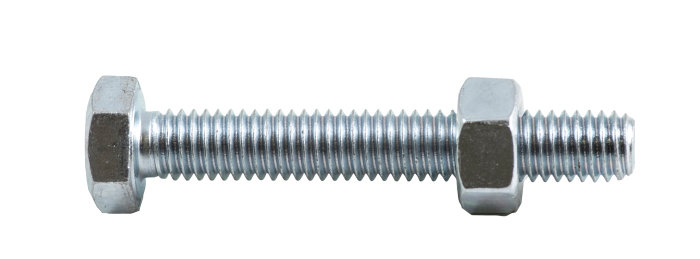 NKT Fasteners stålskruer m/møtrik M6 x 20 mm 8 stk.