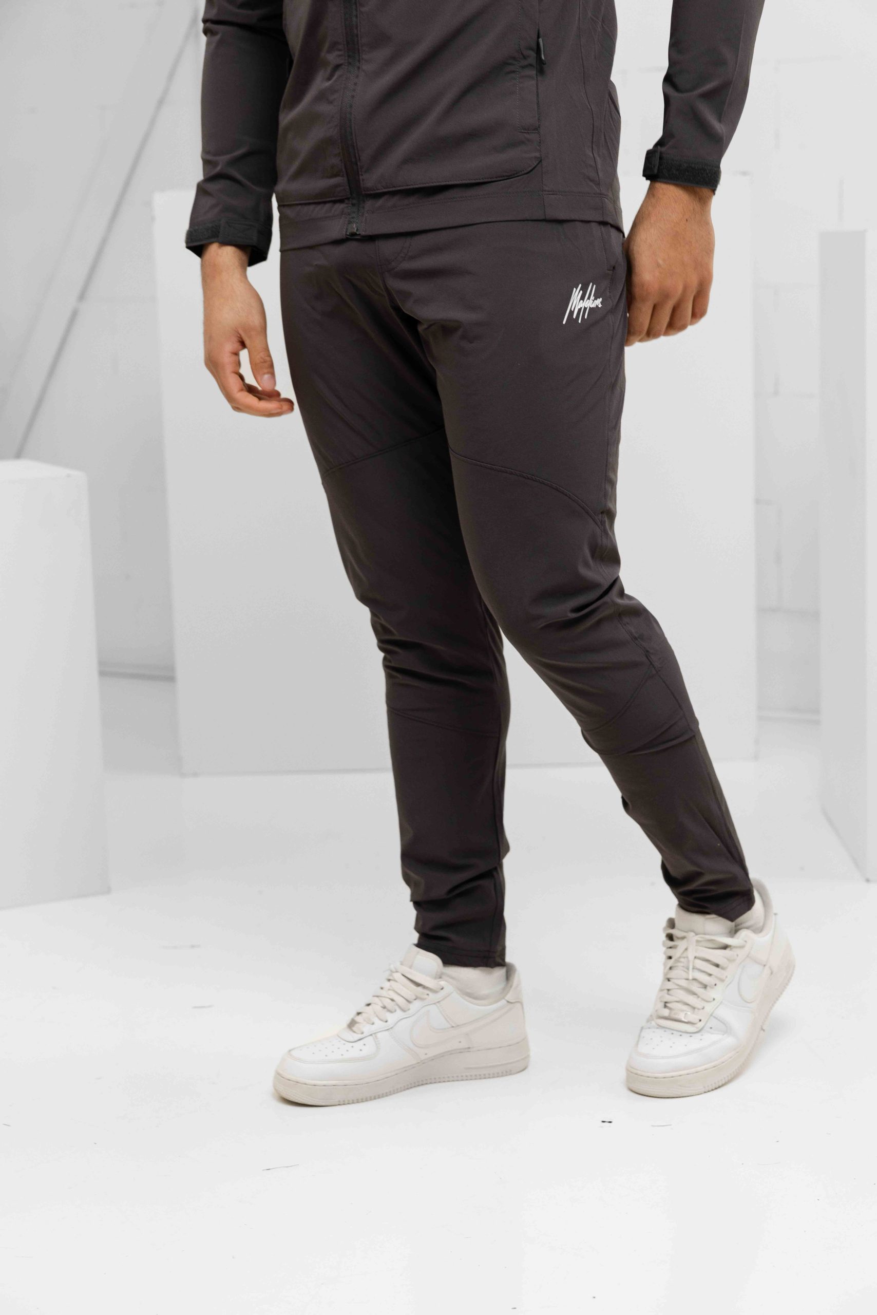 Malelions Sport Running Trainingspak Heren Donkergrijs