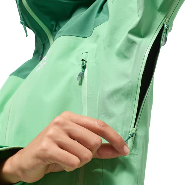 Veste ski de randonnée HAGLÖFS ROC FLASH GTX JACKET W MINT STONE/DK JELLY