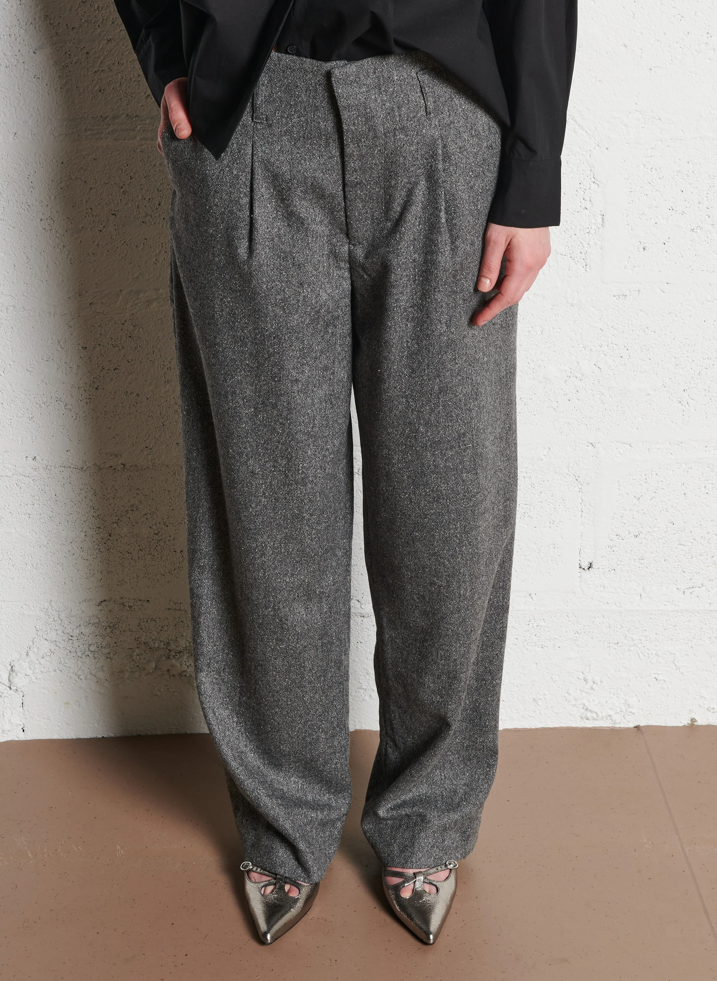 MAN RAY - Pantalon tailleur en laine mélangée | Gris