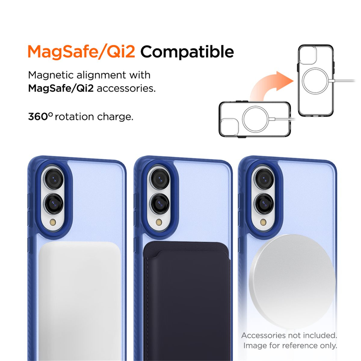 Samsung Galaxy S25 Edge Blizzard Case GRS Schutzhülle aus Recycelten Materialien MagSafe-Modul (EGCA00857) - Navy