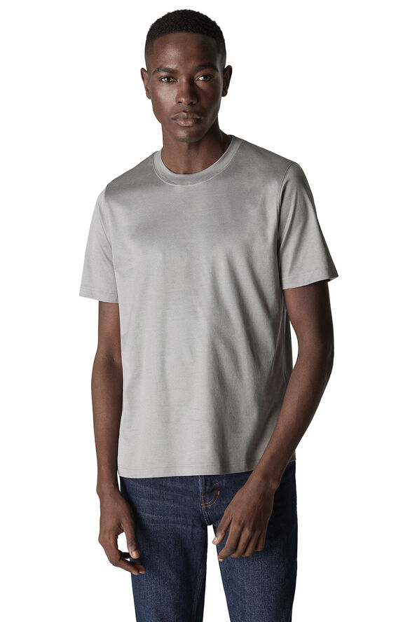 ETON Gray Blue Filo di Scozia T-shirt Light grey