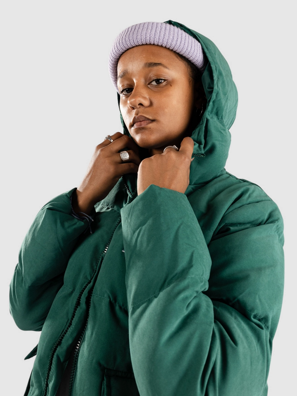 Santa Cruz Strip Cargo Quilted Jacket emerald