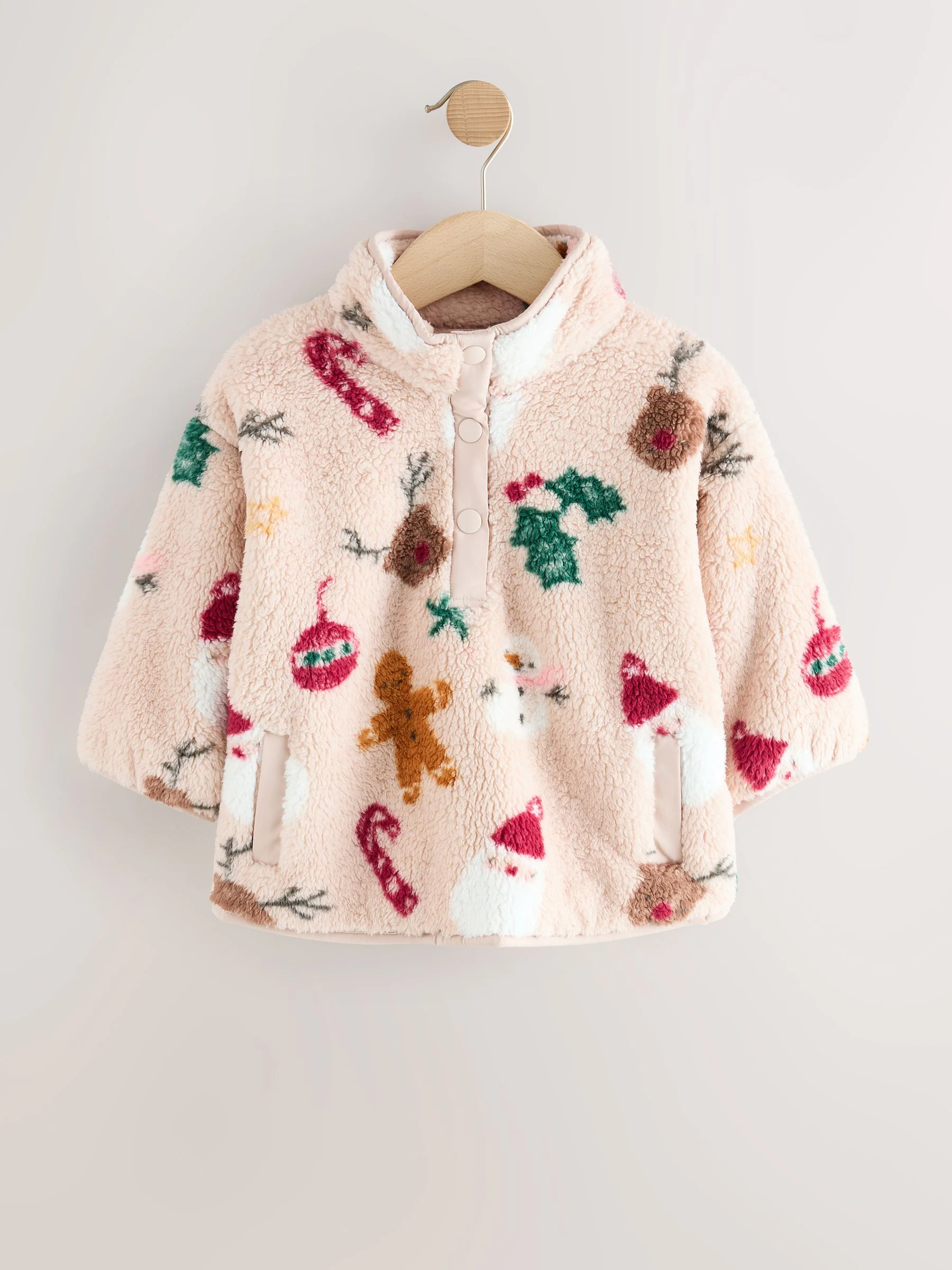 Neutraal - Half Popper Fleece (3mnd -7jr)