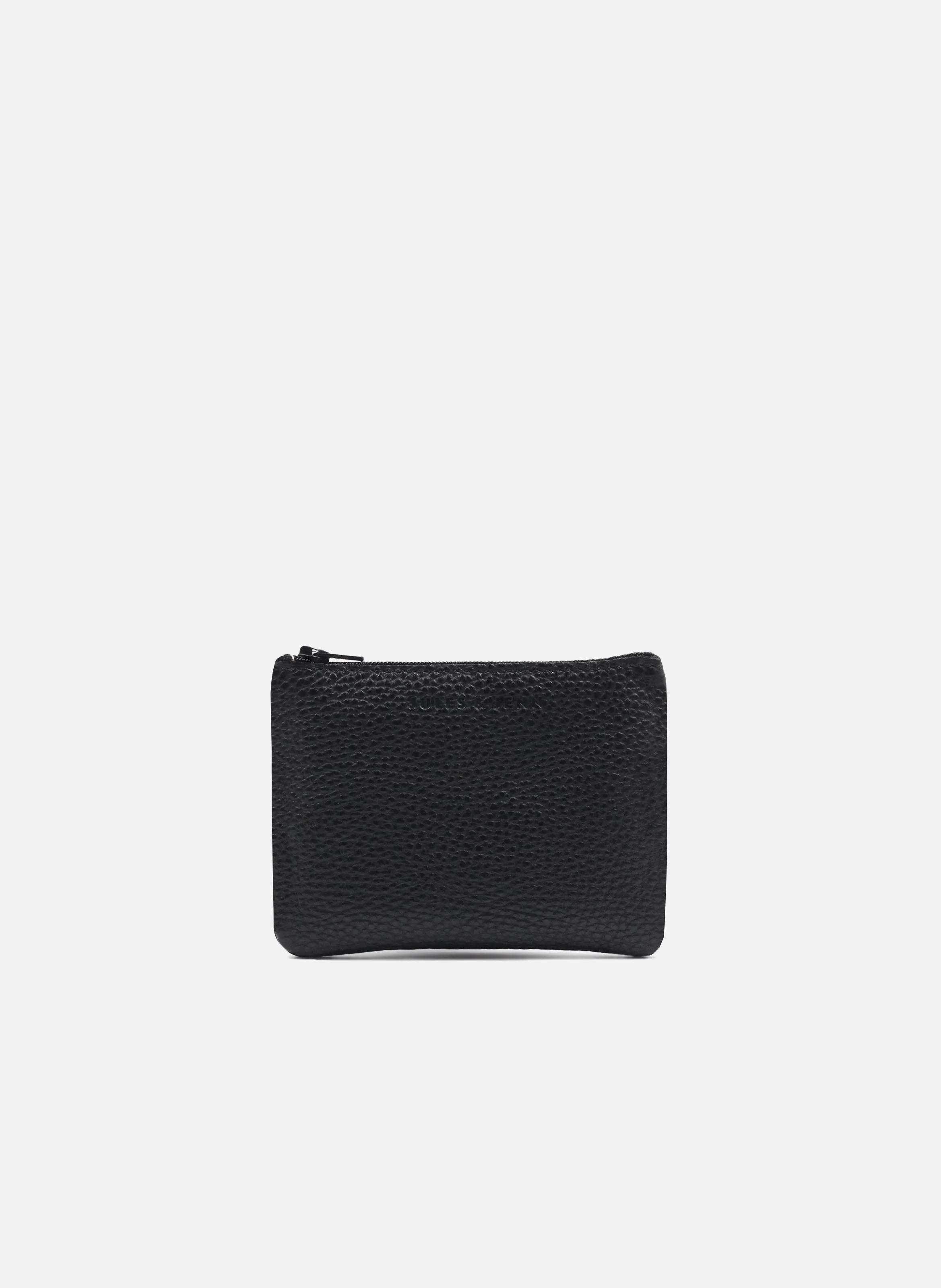 Pochette petit modèle cuir grainé | Noir