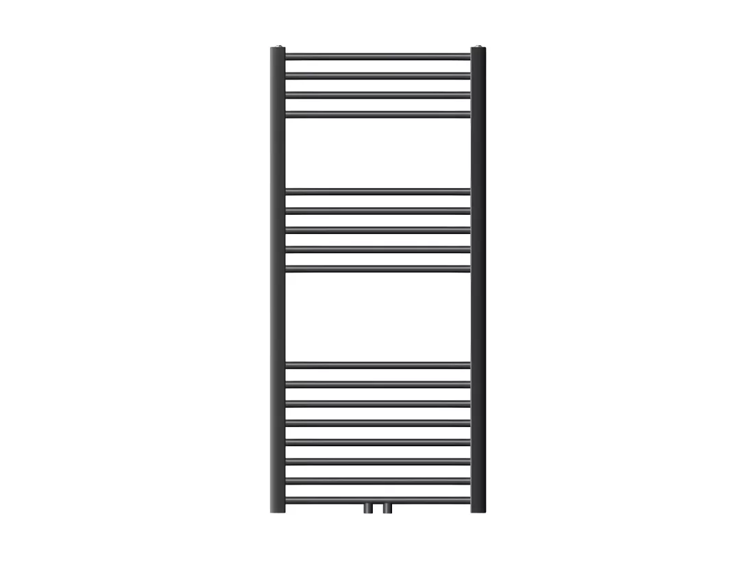 Radiateur sèche-serviette salle bain anthracite droit connexion central 60x120cm
