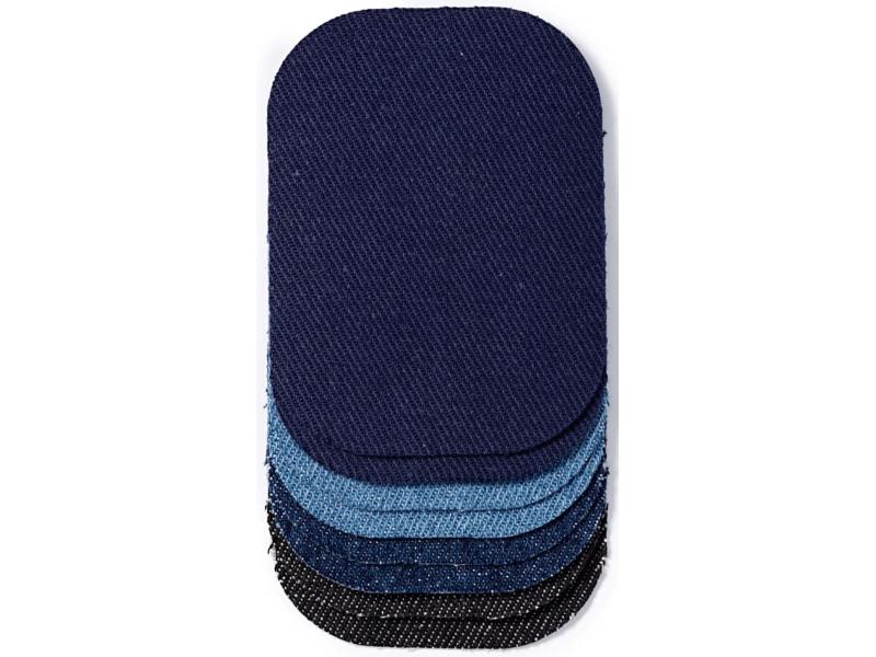 Prym Applikation Mini Patches, 8 x 6 cm jeans, 8 Stück, Individuelle Applikationen für Jeans und Kord zum Aufbügeln
