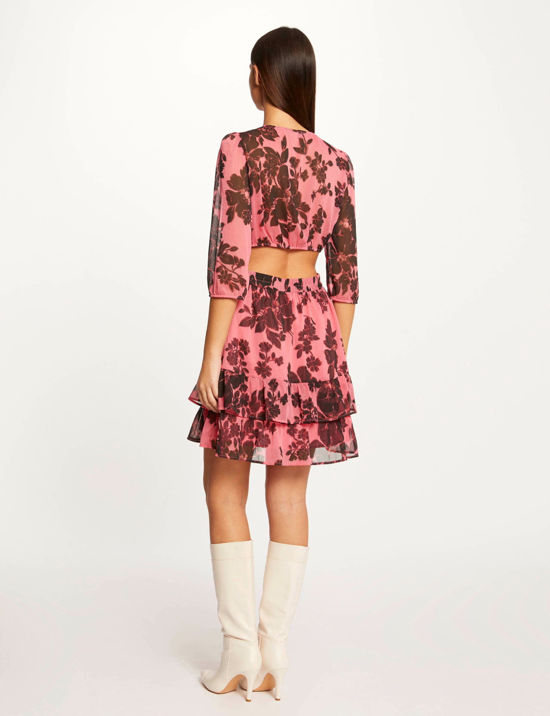 Robe droite imprimé floral multico femme - multico