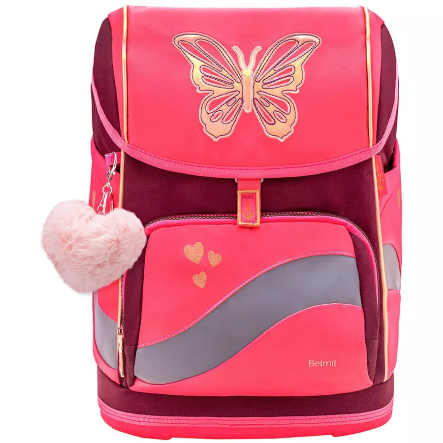 Belmil Schulranzen Premium Smarty Plus Set 5-teilig Coral