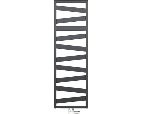 Zehnder Ribbon RB designradiator, 96,5 x 50 cm, matzwart met middenaansluiting
