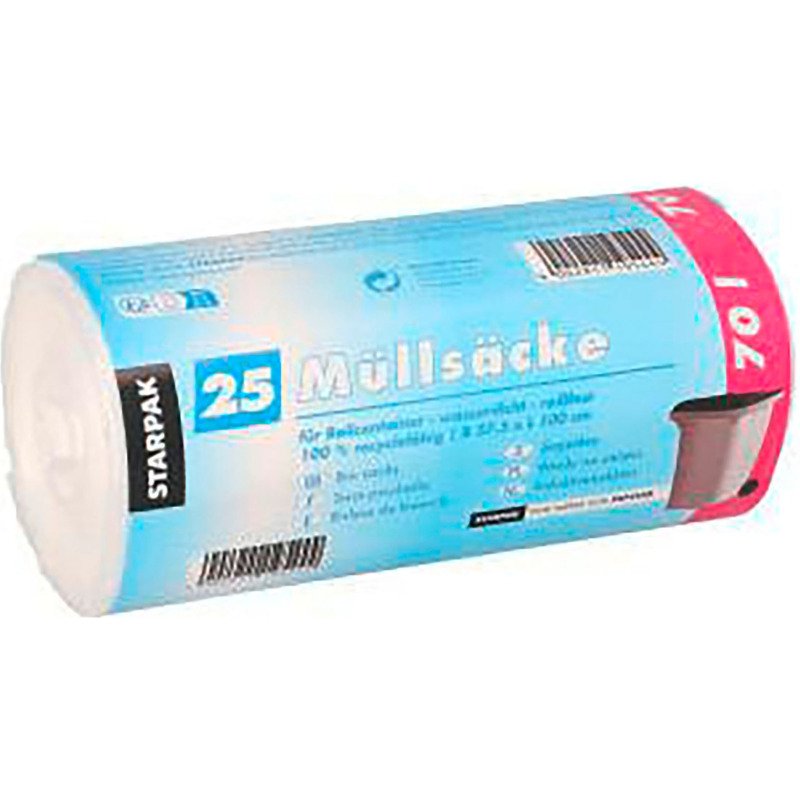 Sac poubelle HDPE, 70 litres, transparent