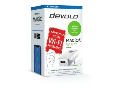Devolo Magic 2 Wifi next Single, 1200 Mbit/s, Type F, Gigabit Ethernet, 1000 Mbit/s, Multi User MIMO, Hvid