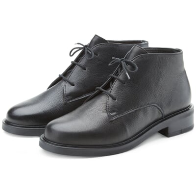 Damen-Schnürschuh hoch, Schwarz