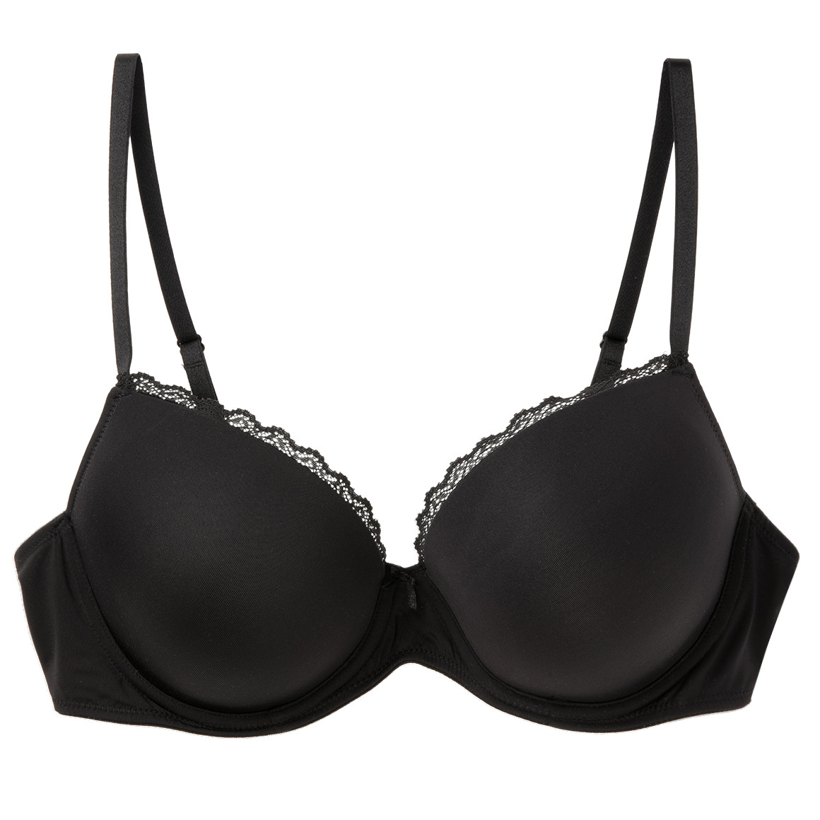 Gina Benotti Damen Push-Up-BH mit Spitze schwarz