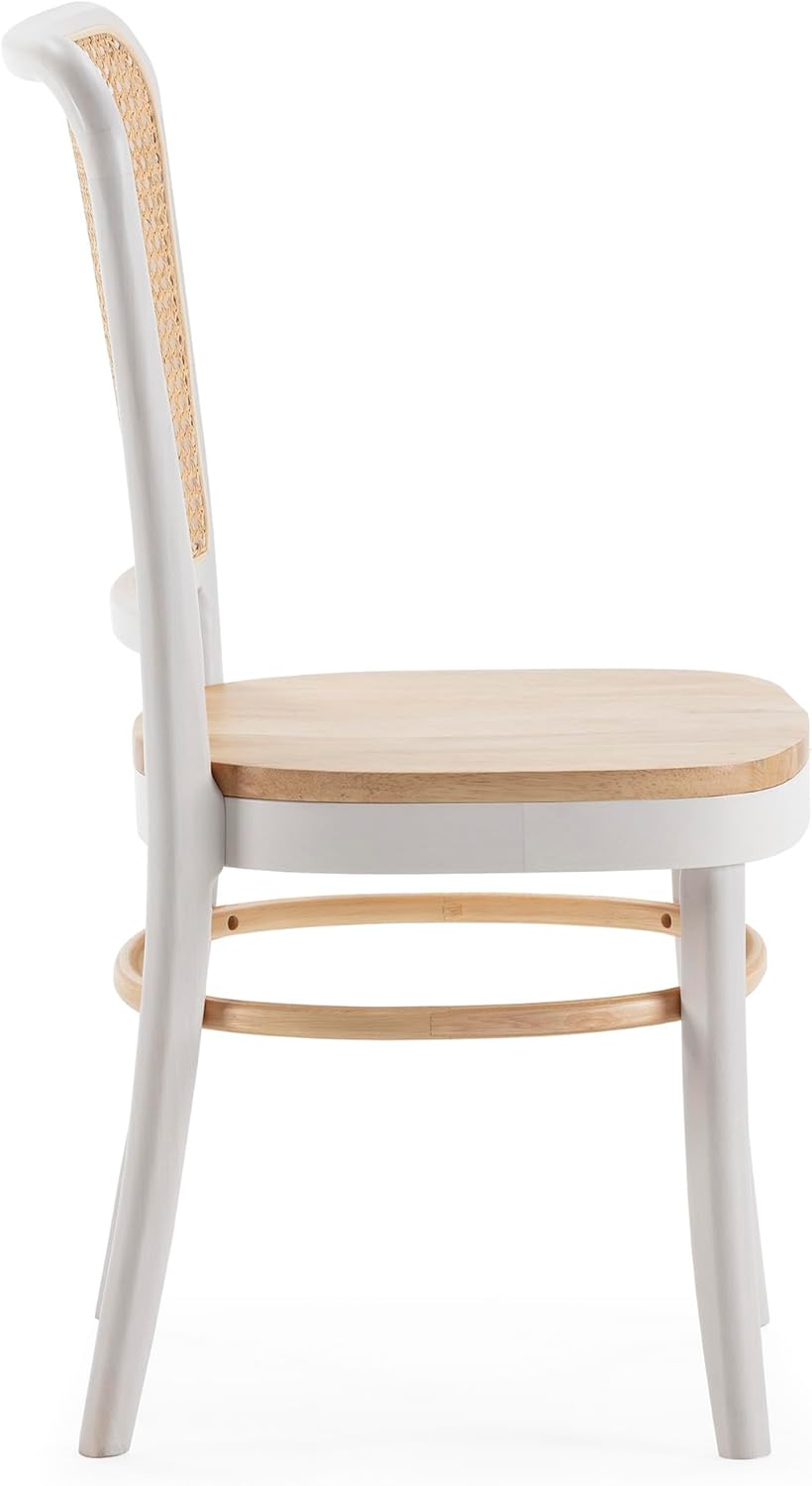 Vesta Stühle, Weiß, Eiche, Massivholz, 45 cm (Breite) 51 cm (Tiefe), 88 cm, 2 Stück