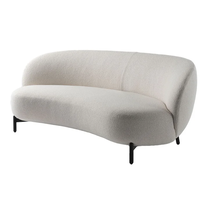 Kartell - Lunam Sofa, schwarz / weiss (Stoff Orsetto)