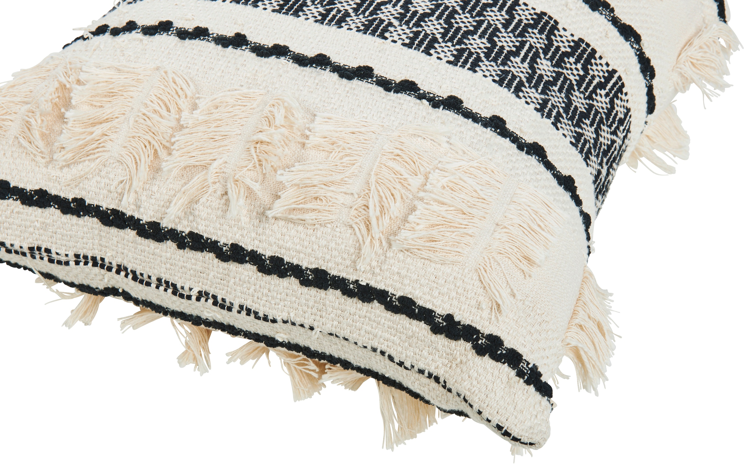 done.® Kissenhülle »Isa« Kissenhülle im Boho-Stil mit dekorativer Verzierung