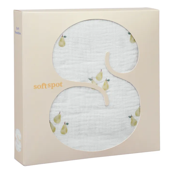 Soft Spot Lange d'emmailottage en coton bio 120x120 cm | Pear