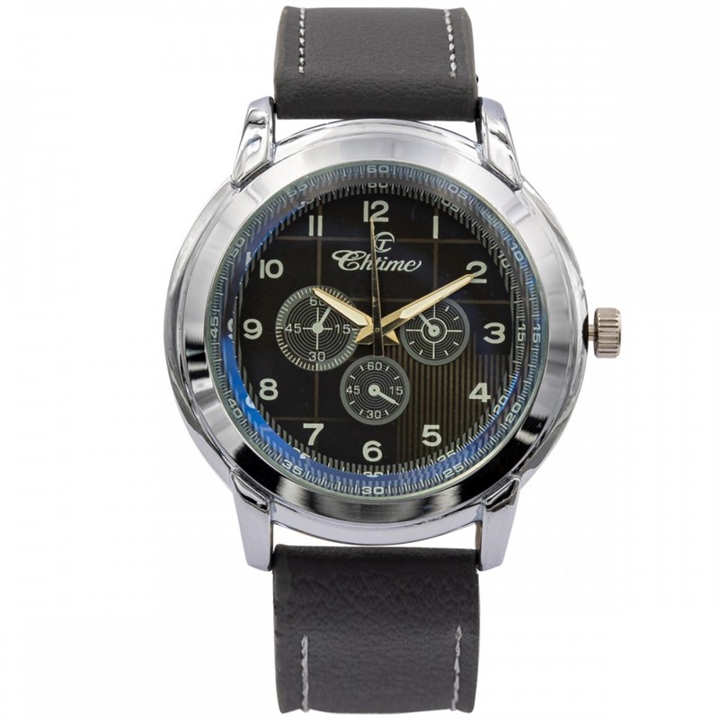 Montre Homme CHTIME bracelet Cuir Gris
