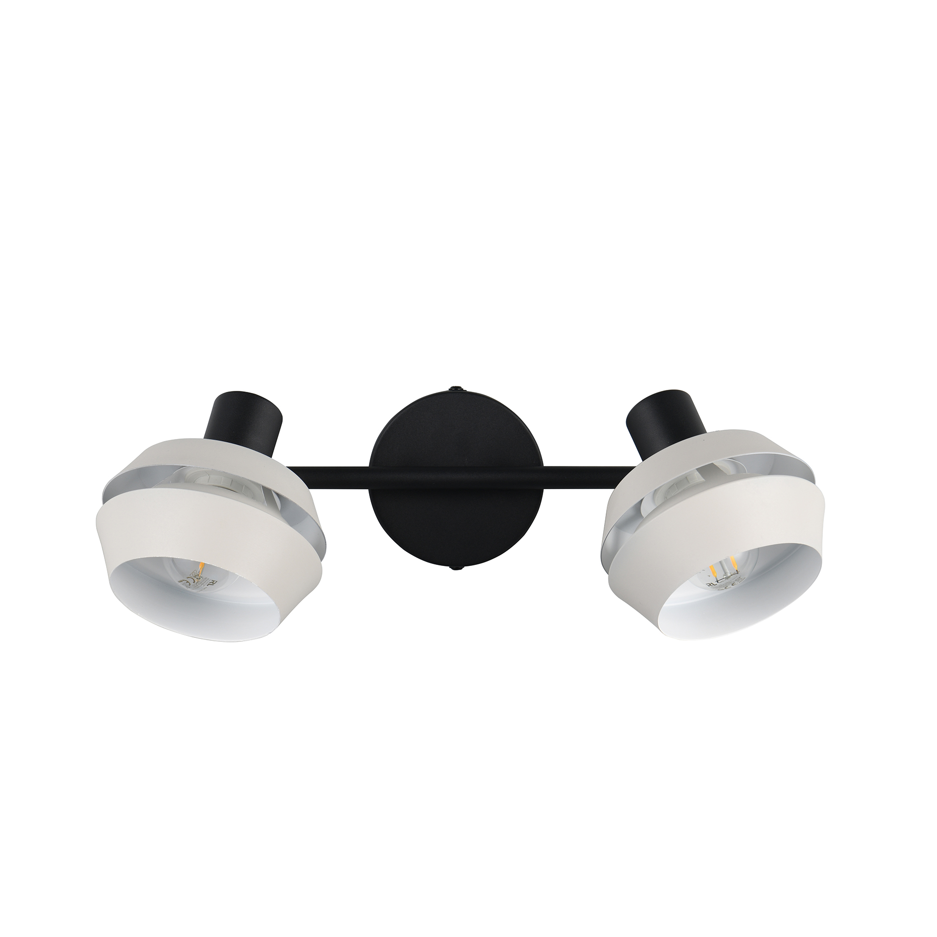 Spotbalken - schwarz matt-warm grey - 2-flammig