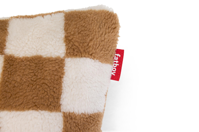 Fatboy Square Teddy kussen chess Almond Creme
