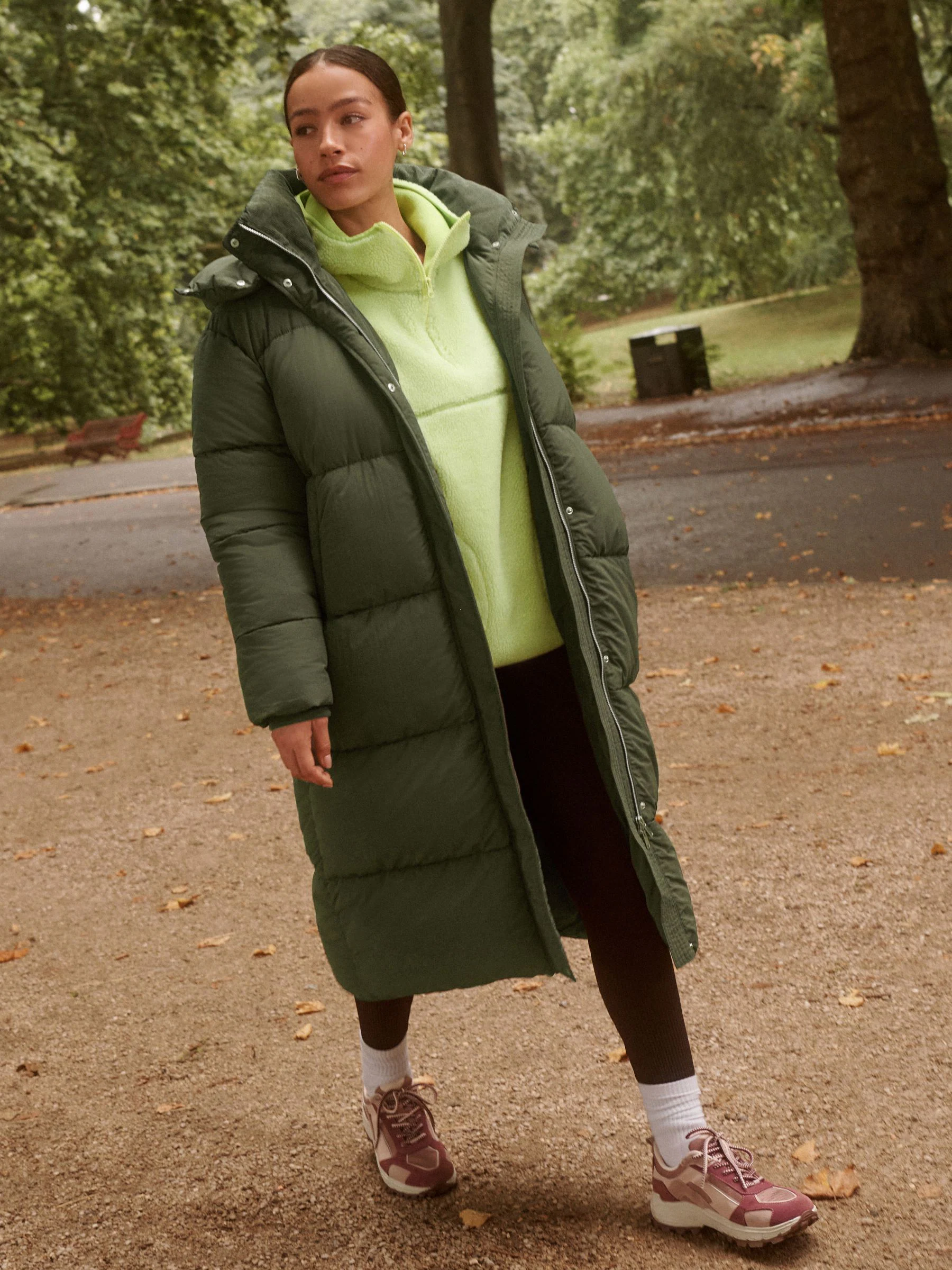 Limoengroen - Active Borg Hooded Jacket