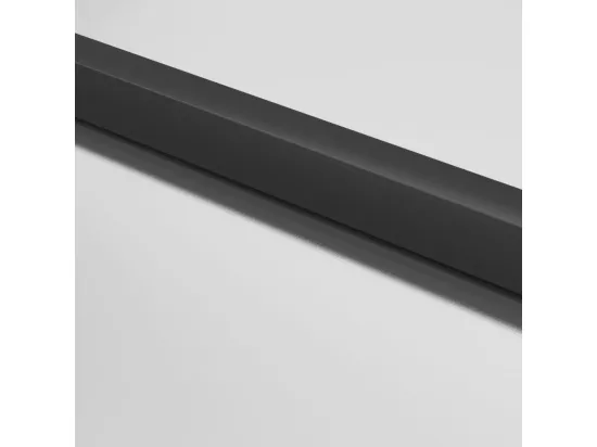 Porte intérieure mince noir 93x201,5 cm verre trempé aluminium