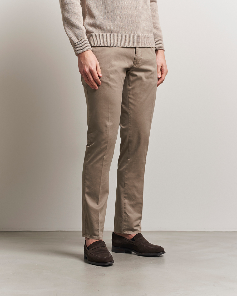 Incotex Slim Fit Garment Dyed Slacks Brown