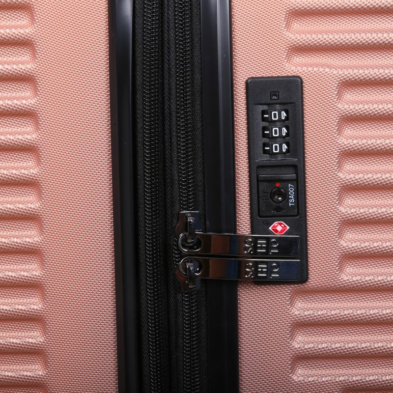 Lot de 3 valises rigides Takai Extensibles 55, 67 et 77 cm Rose gold