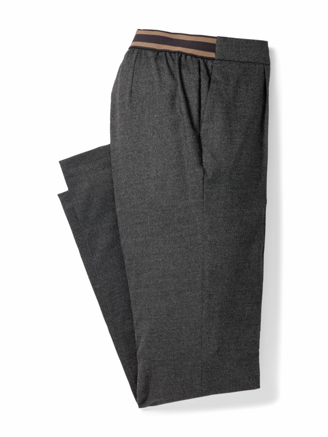 Flanell-Bundfaltenhose