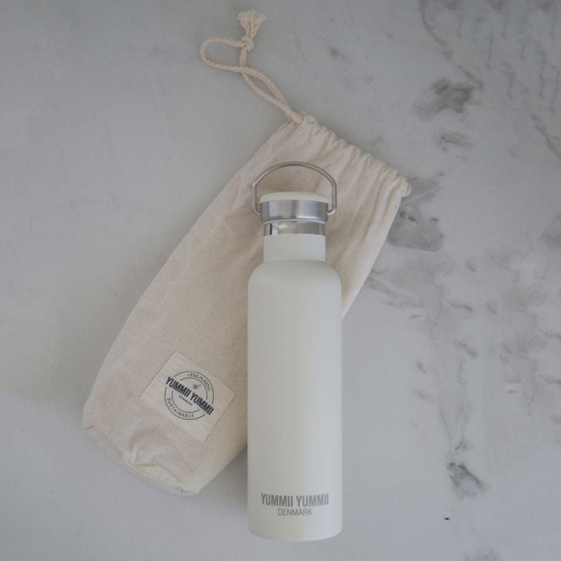 Yummii Yummii Perlehvit Termoflaske, 600 ml.