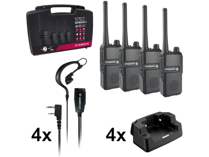 Albrecht Tectalk Worker 3 æske sæt med 4, PMR446