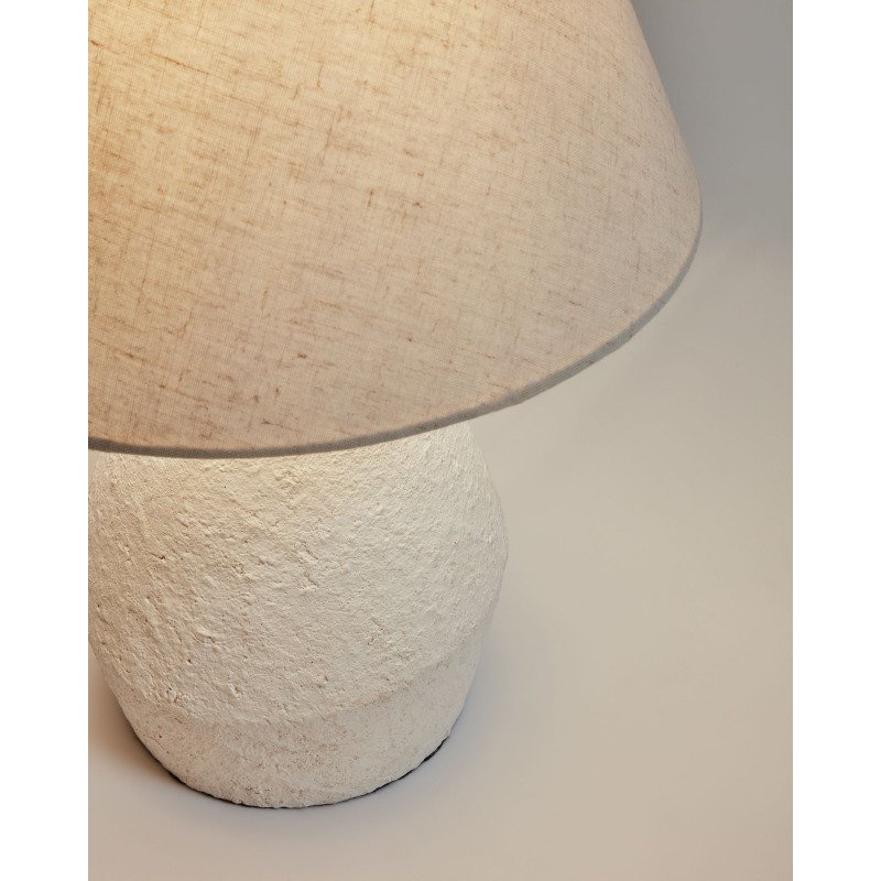 Lampe de table Noara de magnésium finition blanche