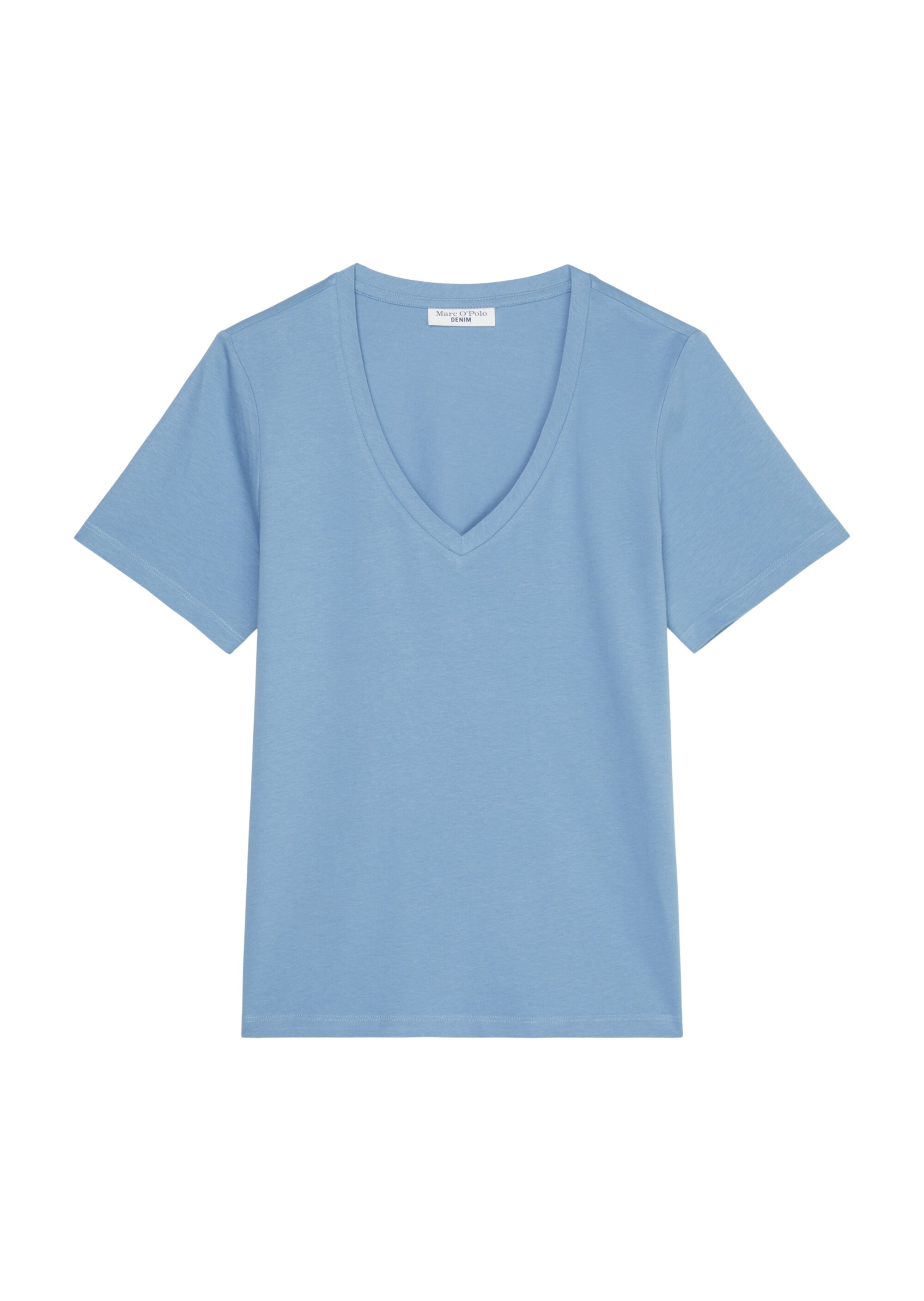 V-Neck-T-Shirt regularaus softem Baumwoll-Jersey