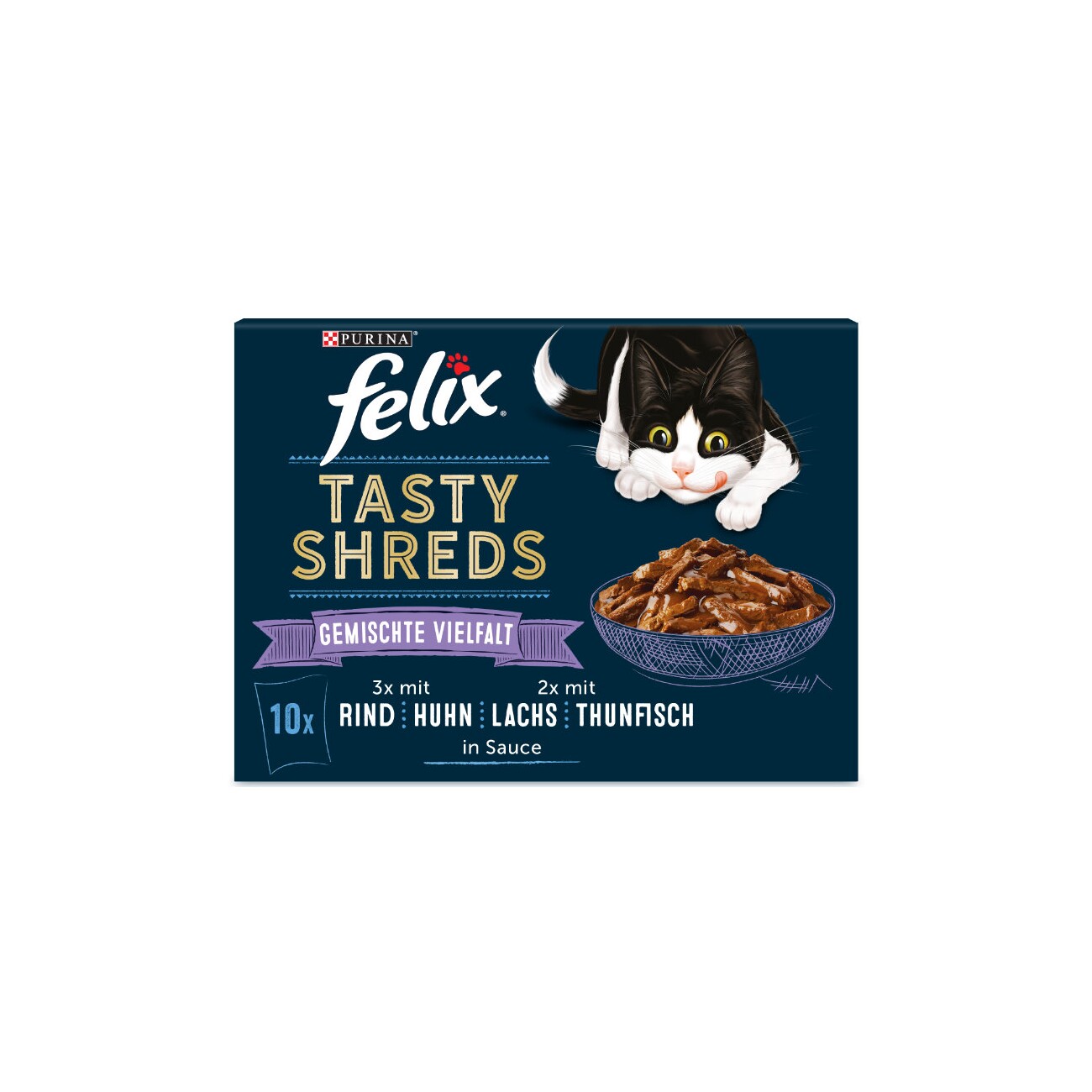 Felix Tasty Shreds Geschmischte Vielfalt 80x80g