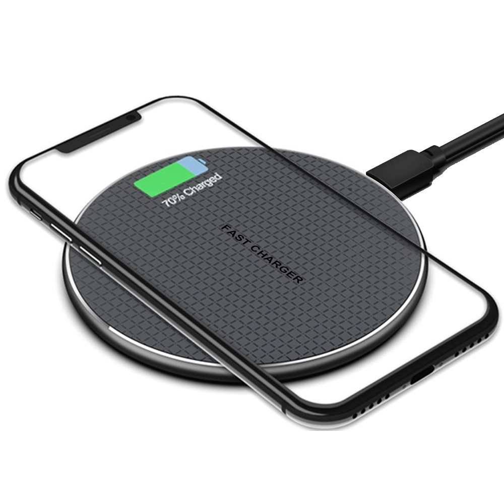 (1m) 15W USB C auf MagSafe Ladegerät Magnetischer Qi Wireless Charger Ladepad - Schwarz