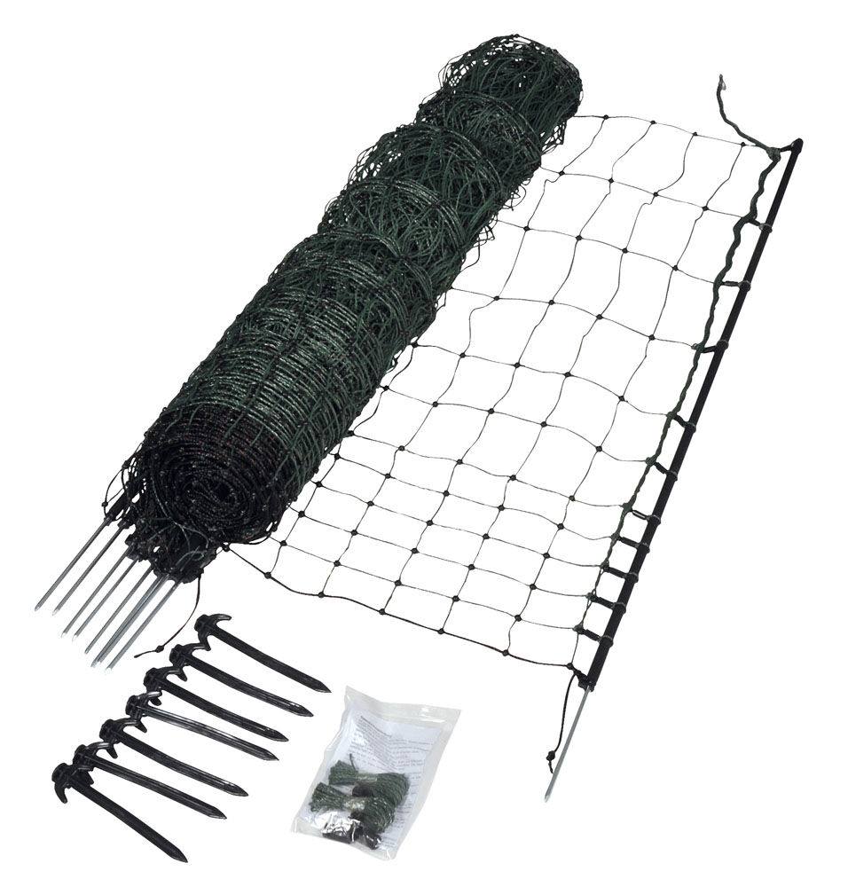 Gallagher Kippennet Enkele Pen - Afrasteringsnetten - 21 cm - Groen - 130 cm - 2500 cm