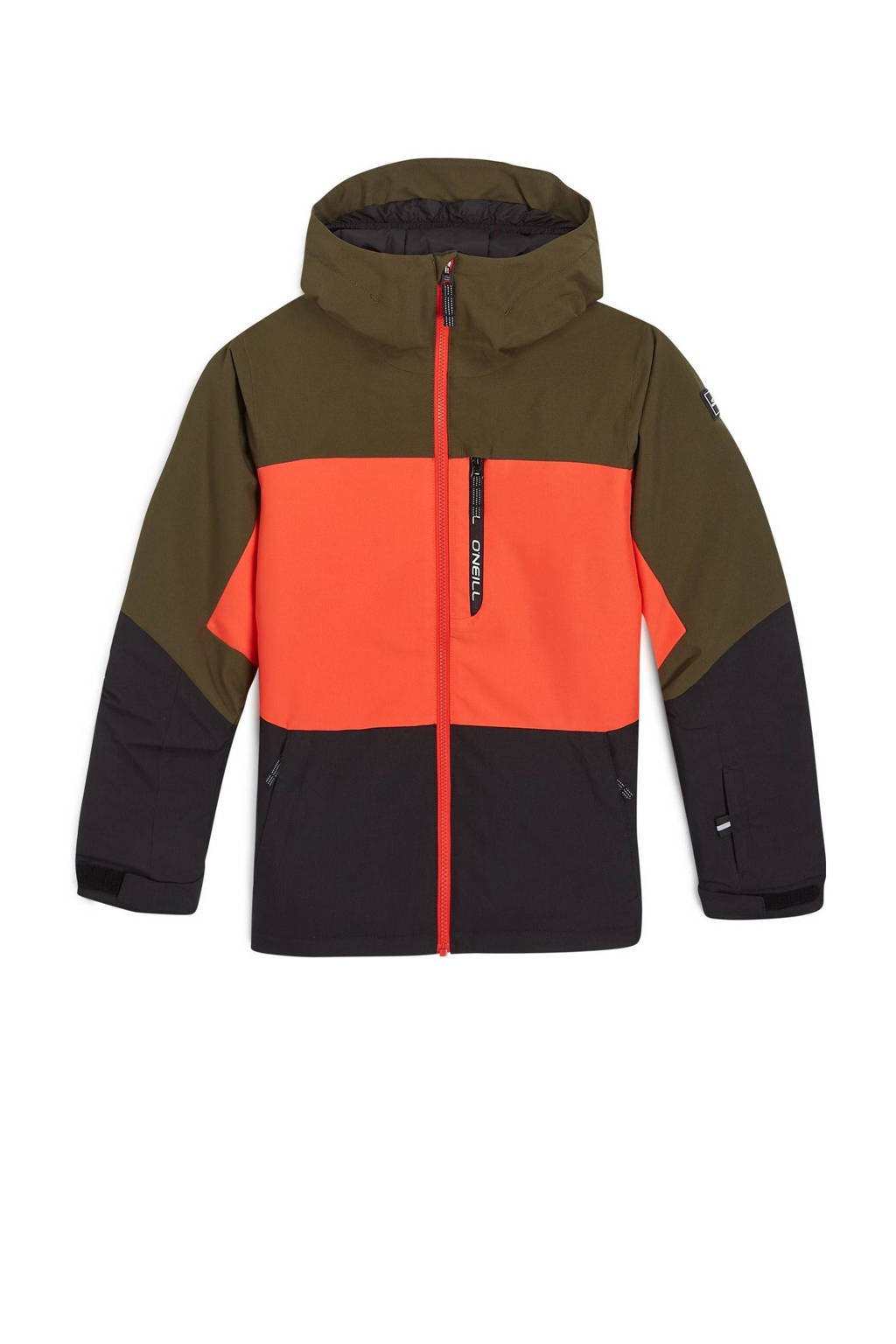 O'Neill ski-jack CARBONITE oranje/donkergroen/zwart