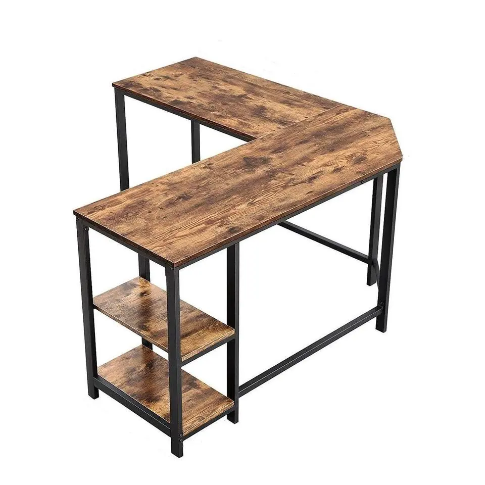 Parya Home - Hoekbureau - 138 x 50 x 75 cm - Metaal - Bruin