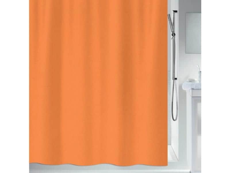 spirella Duschvorhang Primo 120 x 200 cm, Orange Badevorhang aus Polyester