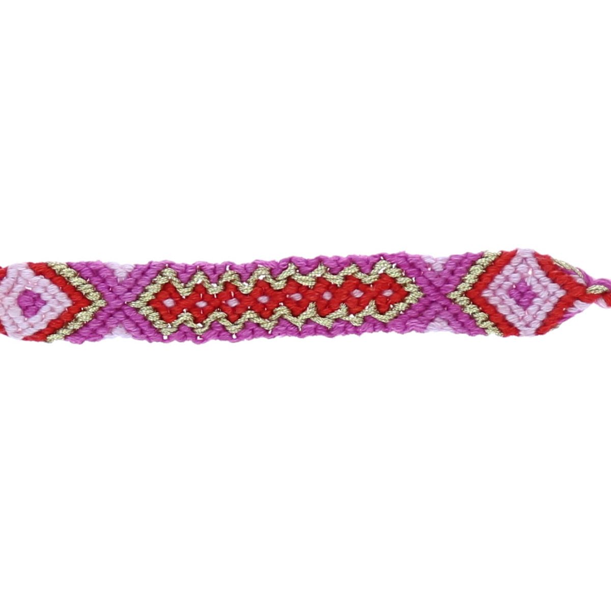 Bracelet brésilien rose et doré Roodoudou