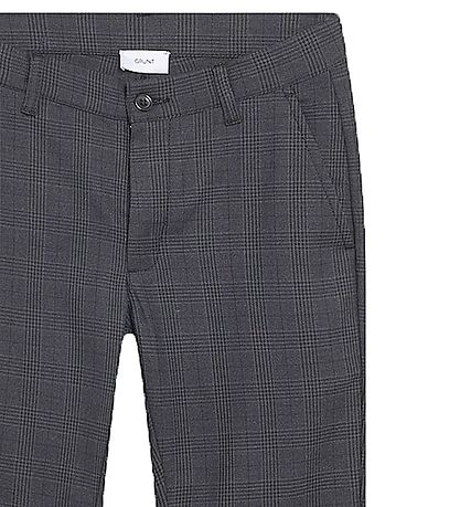 Grønt Bukser - Dude Ankle - M?rkegr? Check