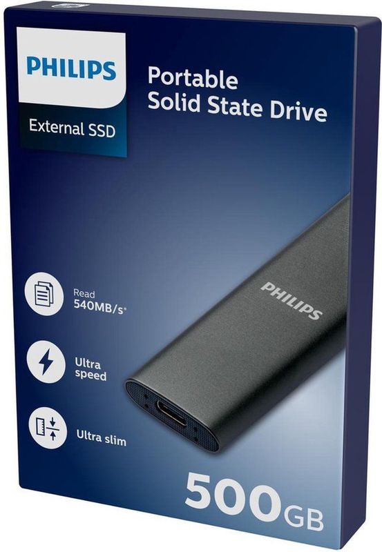 Philips Externe SSD - Ultra Speed - Space Grey - 500GB