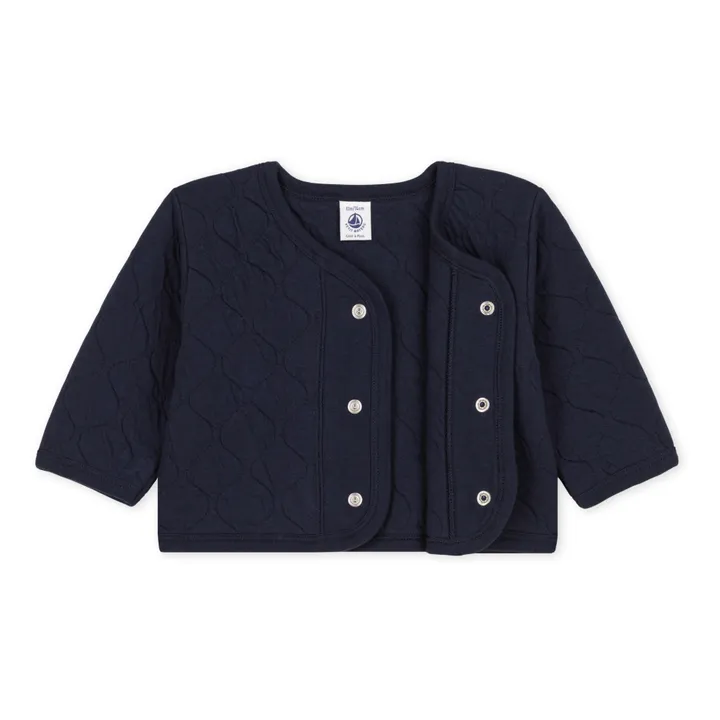 Petit Bateau Cardigan Tubique Matelass Cyrus | Bleu marine