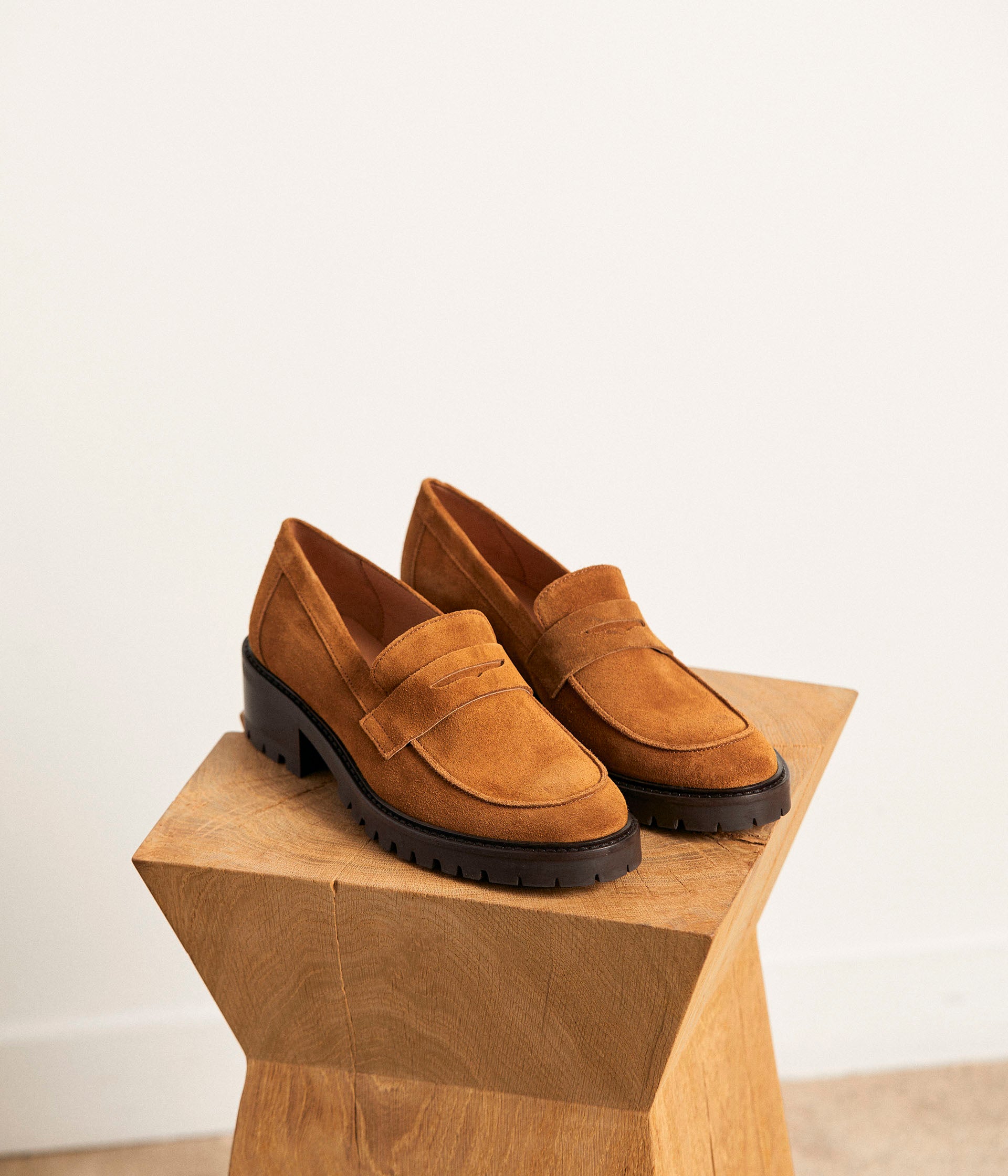 Mocassins cuir velours Aubree