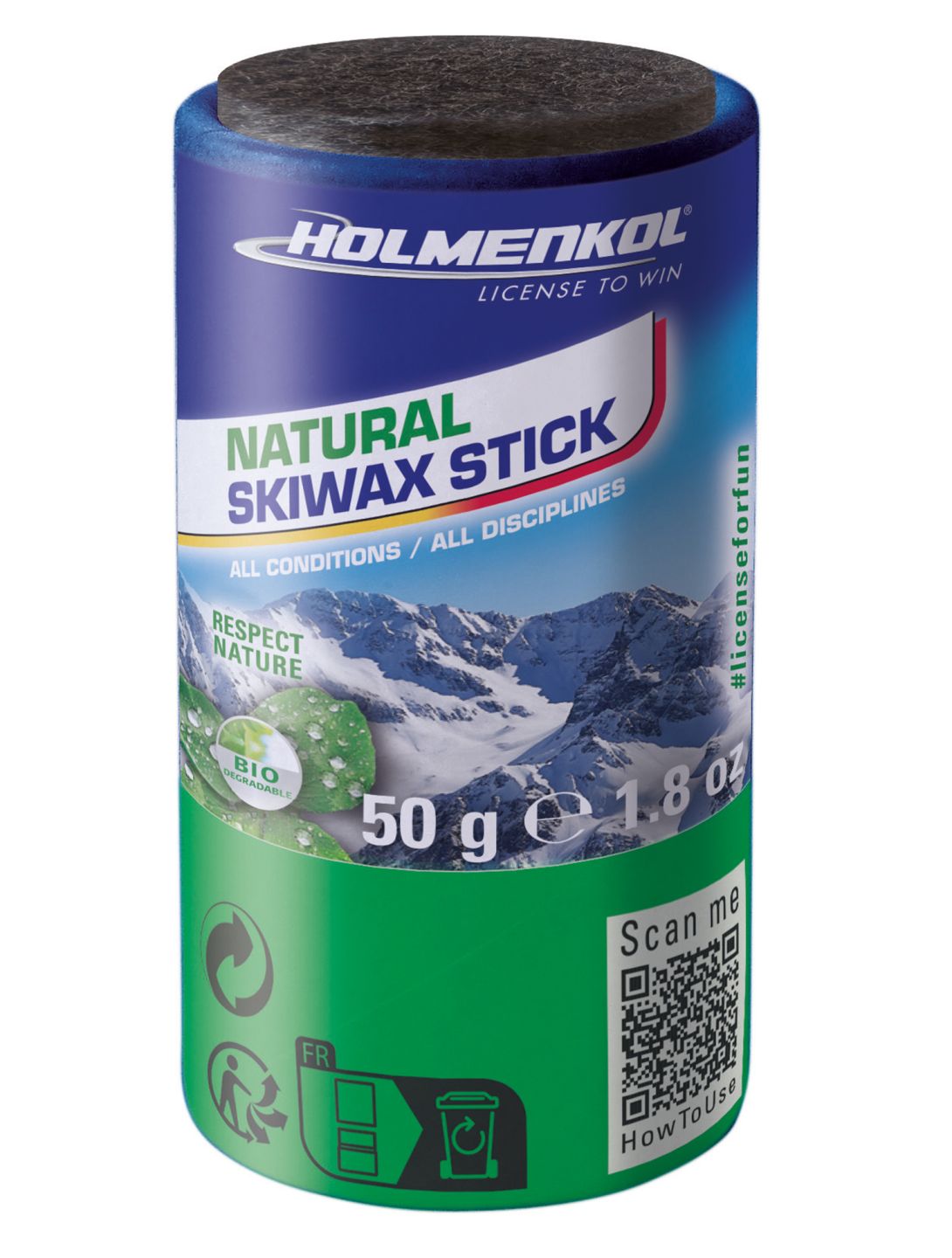 Natural Skiwax Stick 50g onderhoudsproduct unisex